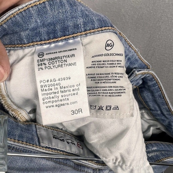 Adriano Goldschmied The Legging Ankle Super Skinny Jeans 30R Light Wash Denim - Picture 14 of 14